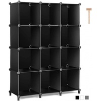 Étagère de rangement modulaire en plastique de style nordique personnalisable – Meuble de rangement pratique, bibliothèque, casier, combinaison simple