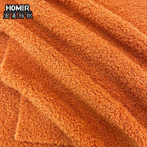 Muestra gratis 100 poliéster polar tela Faconne terciopelo con doble cara Color sólido franela para ropa de invierno Pijamas - Product Image 6