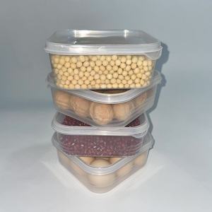 <b>Food</b> <b>Storage</b> <b>Containers</b> Rectangle <b>Stackable</b> Airtight Freshness Preservation Fridge Use Clip On Lid - Product Image 4
