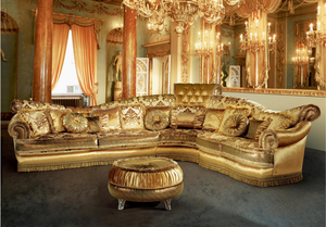Set di Divani in Stile Barocco Europeo di Lusso Intagliati a Mano con Foglia d'Oro <span class=keywords><strong>Mobili</strong></span> per <span class=keywords><strong>Soggiorno</strong></span> in <span class=keywords><strong>Legno</strong></span> <span class=keywords><strong>Massello</strong></span> TO01S-TO06S - Product Image 6