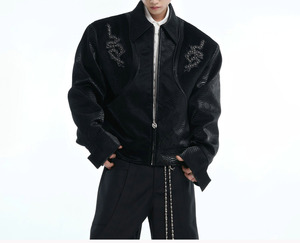 <span class=keywords><strong>Giacca</strong></span> Bomber da Uomo LEDUO con Motivo a <span class=keywords><strong>Pelle</strong></span> di Serpente, <span class=keywords><strong>in</strong></span> <span class=keywords><strong>Pelle</strong></span> PU, Impermeabile, Traspirante, Antivento, Vestibilità Regolare, Stile High Street, Estiva - Product Image 1