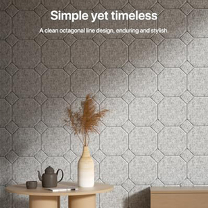 Paneles <span class=keywords><strong>de</strong></span> Pared Autoadhesivos Modernos con Aislamiento Acústico, 100% <span class=keywords><strong>Fibra</strong></span> <span class=keywords><strong>de</strong></span> Poliéster, 9 mm <span class=keywords><strong>de</strong></span> Grosor, para Salas <span class=keywords><strong>de</strong></span> Estar, Dormitorios, Hoteles, Diseños Escolares - Product Image 1