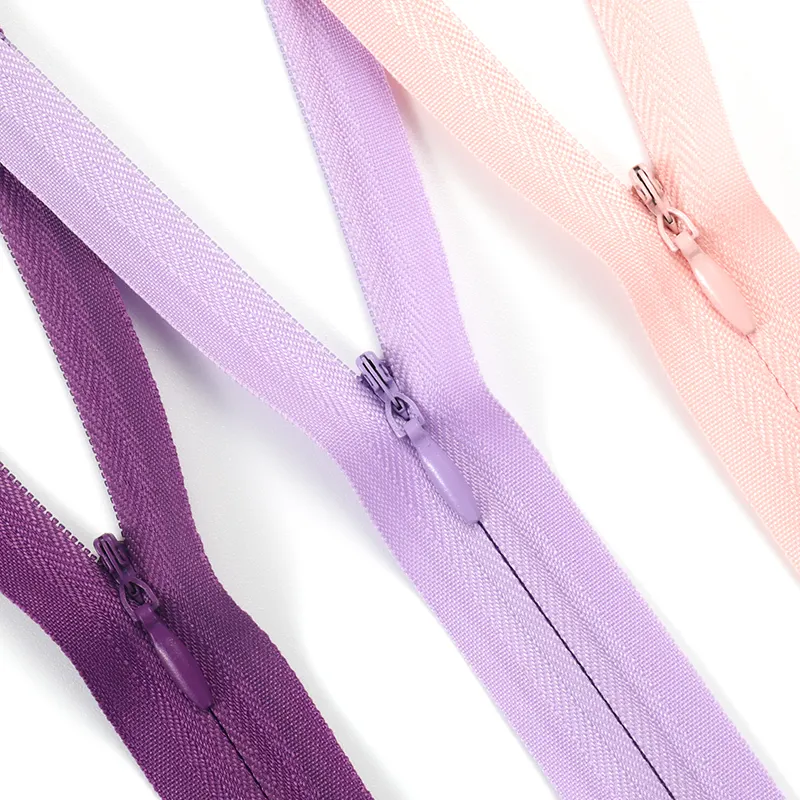 OCO custom wholesale sewing zipper 3#63-66 cm nylon closed end zipper invisible zipper tailoring process various colors