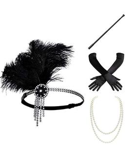 <span class=keywords><strong>2025</strong></span> phong cách mới 1920S Mũ sắt tuyệt vời <span class=keywords><strong>Gatsby</strong></span> sequin cái mỏ đà điểu lông tóc Headband Bộ - Product Image 3