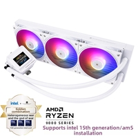 Refroidisseur d'eau pour processeur For Frozen 360 SE ARGB Blanc 360mm AIO TL-P12-S avec ventilateur PWM pour Intel, roulement à fluide, pour le gaming