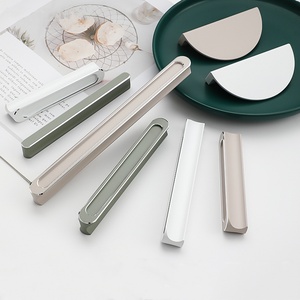 Poignée de tiroir en forme de T argent minimaliste crochet bord chambre cuisine alliage d'aluminium pour armoire commode armoire salle de bain utilisation - Product Image 1