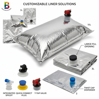 Sac en aluminium transparent personnalisé pour distributeur de café et de boissons chaudes avec bouchon à vis, sac en plastique pour boissons froides, sac à emporter