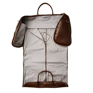Markalı özelleştirilmiş konfeksiyon çantası yuvarlak fermuarlı seyahat ve iş için seyahat iş seyahat giysi çantası omuz askısı ile