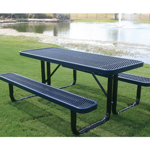 Outdoor Park Patio Furniture Metal <b>Dining</b> Picnic <b>Table</b> Thermoplastic Steel Restaurant Picnic <b>Table</b> and Chair Set HPIC35 Picnic O - Product Image 6