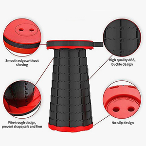 <span class=keywords><strong>Tabouret</strong></span> <span class=keywords><strong>pliant</strong></span> moderne en plastique, léger, réglable en hauteur, durable, pour l'extérieur, le <span class=keywords><strong>camping</strong></span> - Product Image 3