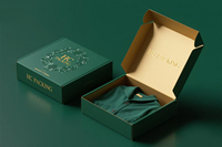 Boîtes d'emballage pour vêtements en carton ondulé personnalisées, laminage mat, imprimées, pour t-shirt, robe, costume, envoi postal