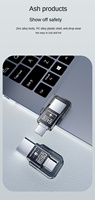 VIFONG VU01 64GB Flashdisk USB Terenkripsi Asli Dual-interface Kapasitas Tinggi Kompatibel Android IOS Perangkat yang Dapat Dipasang di Mobil