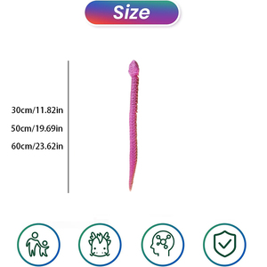 2 cái 2025 Bán Chạy nhất 30cm 3D in linh hoạt rắn Fidget emulational đồ chơi mới lạ gag đồ chơi 3D in rắn - Product Image 3