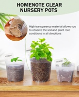 Pot Anggrek Pot Tanaman Transparansi Tinggi Pot Pemula Benih Tahan Lama Dapat Digunakan Kembali untuk Tanaman Sayuran dengan Bonus 20 Label Tanaman