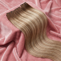 Nouvelle Tendance : Extensions de Cheveux Humains 100% Naturels, Invisibles, Pointes Épaisses, Nouvelle Trame Nouée à la Main
