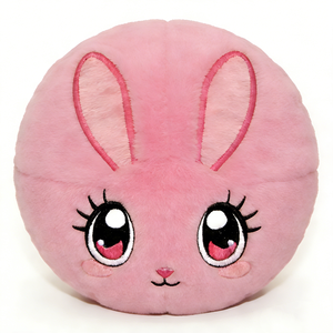 Pelota de peluche de conejo rojo, Juguete de peluche de conejo redondo, Pelota de peluche de conejo, Almohada de peluche con forma de bola, Esfera de peluche de conejo adorable - Product Image 2
