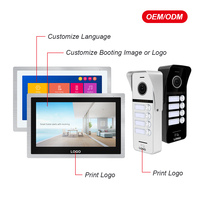 Sonnette de porte intelligente Wifi 1080p Tuya avec écran tactile, déverrouillage, caméra de sécurité domestique avec moniteur