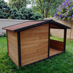 SDD011 Outdoor Luxury Solid Wood <strong>Dog</strong> <strong>Kennel</strong> with Unique Modern Design All Seasons Pet House - Product Image 5
