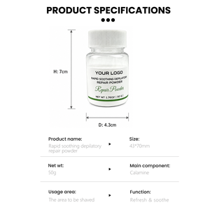 Poudre apaisante après épilation, poudre réparatrice à la calamine, soin après épilation, marque privée, fournitures de salon, 50g - Product Image 6