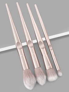 4PCS Champagne Handle Makeup Brush Kits Women Foundation Make up Brush Beauty Tools Set for Lip Eye Liner Shader - Product Image 4