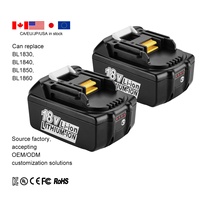 Baterai Li-ion 18V BL1860 BL1850 BL1840 BL1830 untuk Perkakas Tanpa Kabel Mak, Paket Baterai Pengganti, Pabrik Sumber OEM