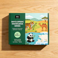 Boîte d'emballage rigide portable pour jouets d'encyclopédie, imprimée sur mesure en offset de qualité supérieure, pour enfants, production en 72h, livre biodégradable