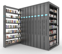 Système d'archivage de bureau moderne : Étagères mobiles haute densité en acier, conception démontable pour bibliothèque