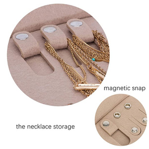 Sac de rangement pour bijoux de voyage en feutre, sac de rangement pour boucles d'oreilles et bracelets, organisateur de bijoux mural créatif - Product Image 5