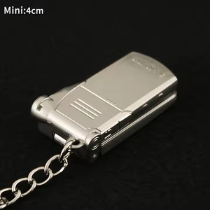 Kim loại thủ công nhỏ điện thoại di động KEYCHAIN-Mặt dây chuyền sáng tạo, lật và xoay kim loại đồ chơi trang trí quà tặng Keychain - Product Image 4