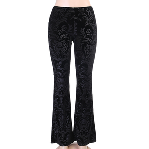 <span class=keywords><strong>Pantaloni</strong></span> Cargo a Zampa Neri da <span class=keywords><strong>Donna</strong></span>, Stile Gotico Punk, Vita Alta in <span class=keywords><strong>Velluto</strong></span> a <span class=keywords><strong>Coste</strong></span>, Taglia XS, Casual Harajuku con Stampa, Autunnali - Product Image 4