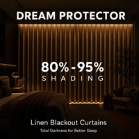 Rideaux occultants 85% en lin imperméable sur mesure, tissage en lin français naturel, rideaux thermiques pour hôtel et salon - Fournisseur