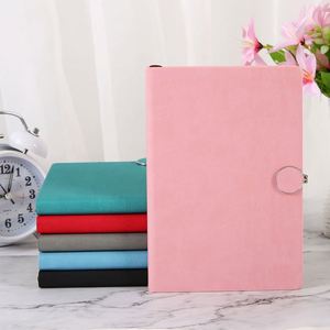 สมุดบันทึกปกหนังแข็งแบบมีห่วงรัดขนาด A5 หลายสี พร้อมลายพิมพ์ 100 แผ่น - Product Image 3