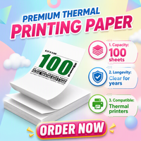 Rouleaux de papier thermique A4, séchage rapide, impression claire, haute luminosité, revêtement lisse, sans BPA, pour documents de bureau