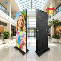 Écran publicitaire LED portable, pliable et intelligent, pour intérieur et extérieur, avec affichage de type poster, P1.25, P1.5, P1.86