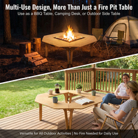 Table pliante portable en bambou pour foyer extérieur, camping, barbecue, pique-nique, terrasse et réceptions dans la cour