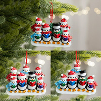 2027 Personalisierter Weihnachtsschmuck: Schneemann-Familie, Kranz, Schneeflocken-Anhänger, Harz-Weihnachtsanhänger, Niedliche Cartoon-Weihnachtsdekoration