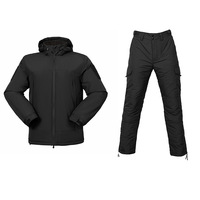 Costume uniforme d'hiver tactique Camouflage anti-rayures imperméable avec sweat à capuche rembourré Équipement de défense personnelle chaud