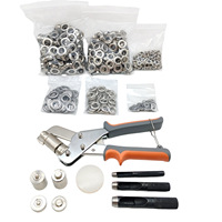 Pince à œillets manuelle transfrontalière en forme de cœur, 6+10+12mm, en fer, couleur argent, pour œillets métalliques