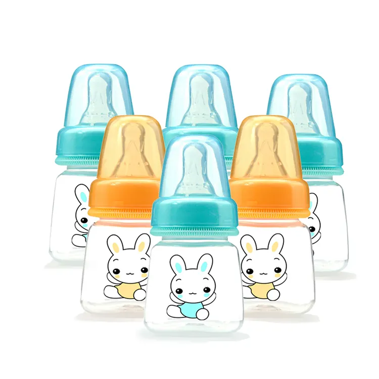 2021 sıcak satış yeni bebek ürünleri 2 oz kare şekli yenidoğan bebek bebek bakım şişesi plastik biberon bebek şişe süt