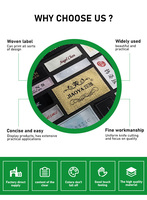 Étiquettes autocollantes en coton écologique avec logo personnalisé pour chaussures, sacs et vêtements