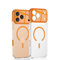 Coque de téléphone translucide magnétique ultra mince Ckk pour iphone 17 pro max Protection de caméra de charge sans fil antichoc et jaunissante
