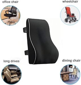 Cojín de Soporte Lumbar Ergonómico de Espuma Viscoelástica para Asiento de Coche y Oficina, Almohada Ortopédica para la Espalda Baja - Product Image 2