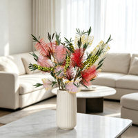 Ranting Bunga Callistemon Buatan Multi Warna untuk Pengisi Vas Dekorasi Rumah