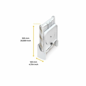 EMUCA 8089412 ferro da stiro pieghevole asse da stiro 180 ° acciaio rotabile legno bianco-Standing tipo per uso domestico per il guardaroba - Product Image 6