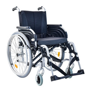 Silla de ruedas de aleación de aluminio al por mayor, silla de ruedas manual, reposapiés extraíble, pedal de altura ajustable - Product Image 1