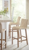 Tabouret haut populaire à prix d'usine, style moderne en rotin, tabouret de cuisine, de salle à manger, de restaurant, de bar en bois