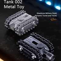 Jouet anti-stress rotatif en alliage, type tank, tactique, magnétique, EDC, spinner |   Cadeau militaire cool pour enfants EDC