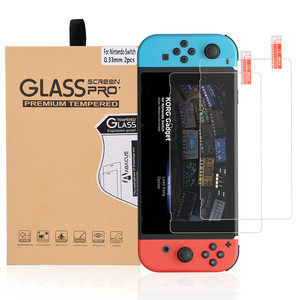 2 paquetes de película protectora de pantalla de vidrio <span class=keywords><strong>templado</strong></span> transparente antiarañazos para Nintendo <span class=keywords><strong>Switch</strong></span> <span class=keywords><strong>Oled</strong></span> Lite <span class=keywords><strong>Switch</strong></span> 2 - Product Image 1