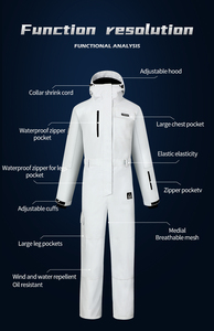 <span class=keywords><strong>Tuta</strong></span> da <span class=keywords><strong>Snowboard</strong></span> HXF04 con Cappuccio, <span class=keywords><strong>Tuta</strong></span> da Sci Monopezzo, Giacca da Sci Invernale da <span class=keywords><strong>Uomo</strong></span> Antivento e Impermeabile, Imbottita e Calda - Product Image 4