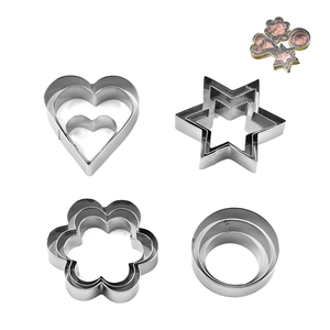 Ensemble de <span class=keywords><strong>emporte</strong></span>-pièces en acier inoxydable avec cœur Outils de cuisson en métal Moules Coupe-biscuits Noël Pâques - Product Image 2